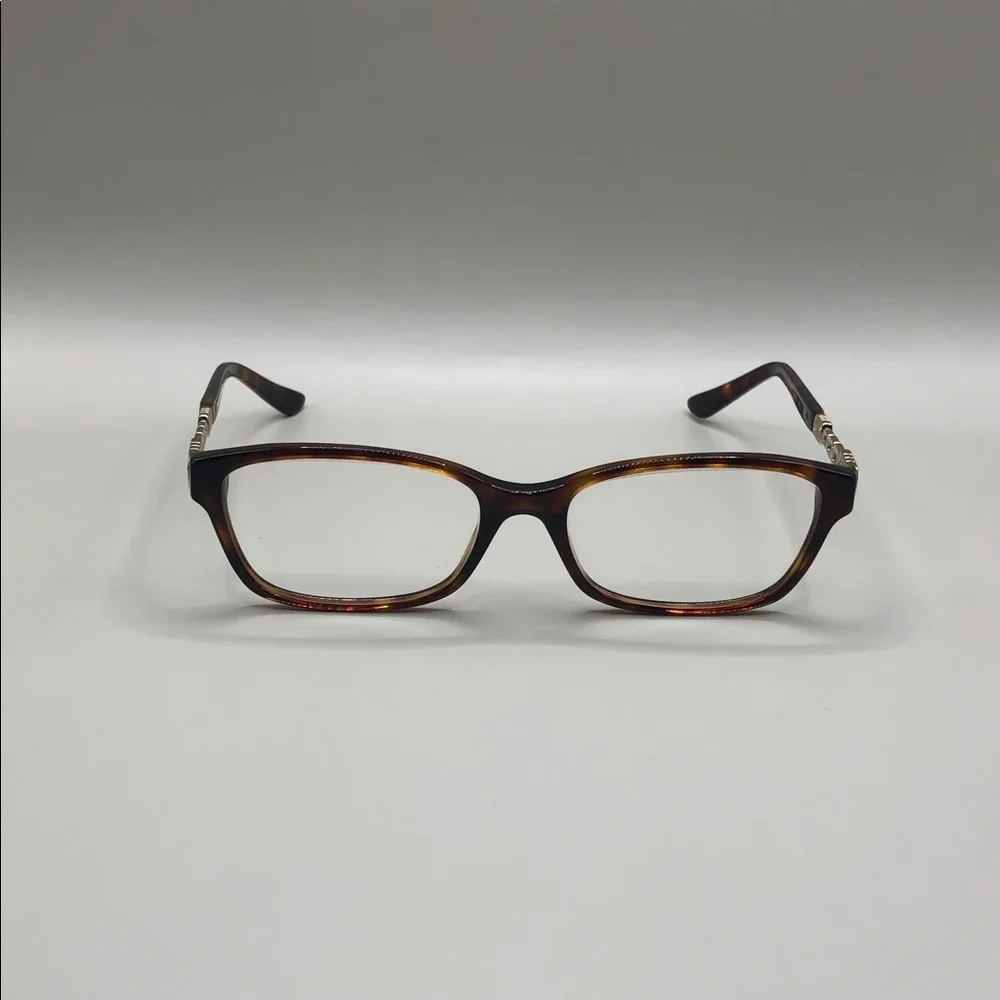 BVLGARI 4061 Brown Tortoise Rectangle Eyeglasses Glasses Frames 52-16-140 FLAW
